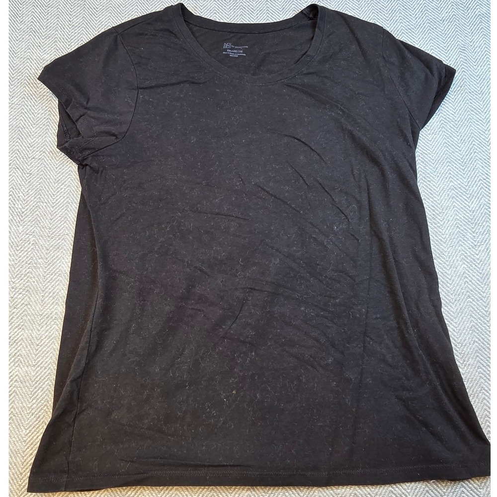 No Boundaries Womens Black Short Sleeve Crew Neck T-Shirt XXL 19